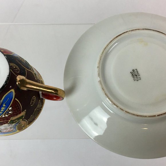 Vintage Japanese Goddess Scholars Moriage Made in Occupied Japan Cup & Saucer - Picture 5 of 11